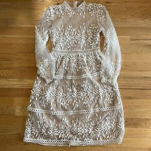 Ivy City Co Easter Communion Baptism Girls Sicily Lace Dress Flower girl 9/10